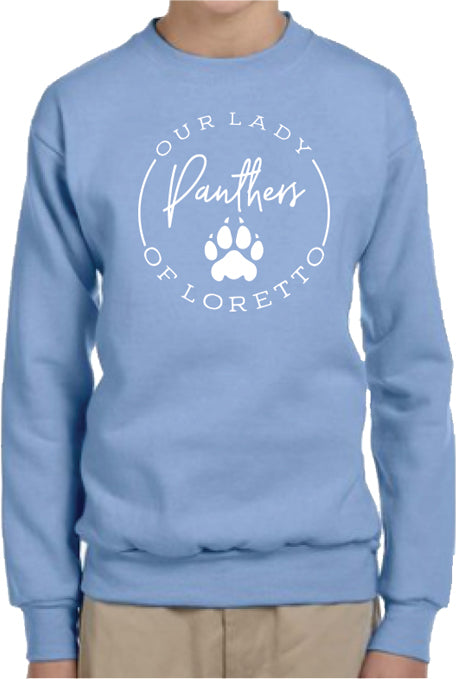 NEW OLL Panthers Crew Sweatshirt (with logo) - Light Blue
