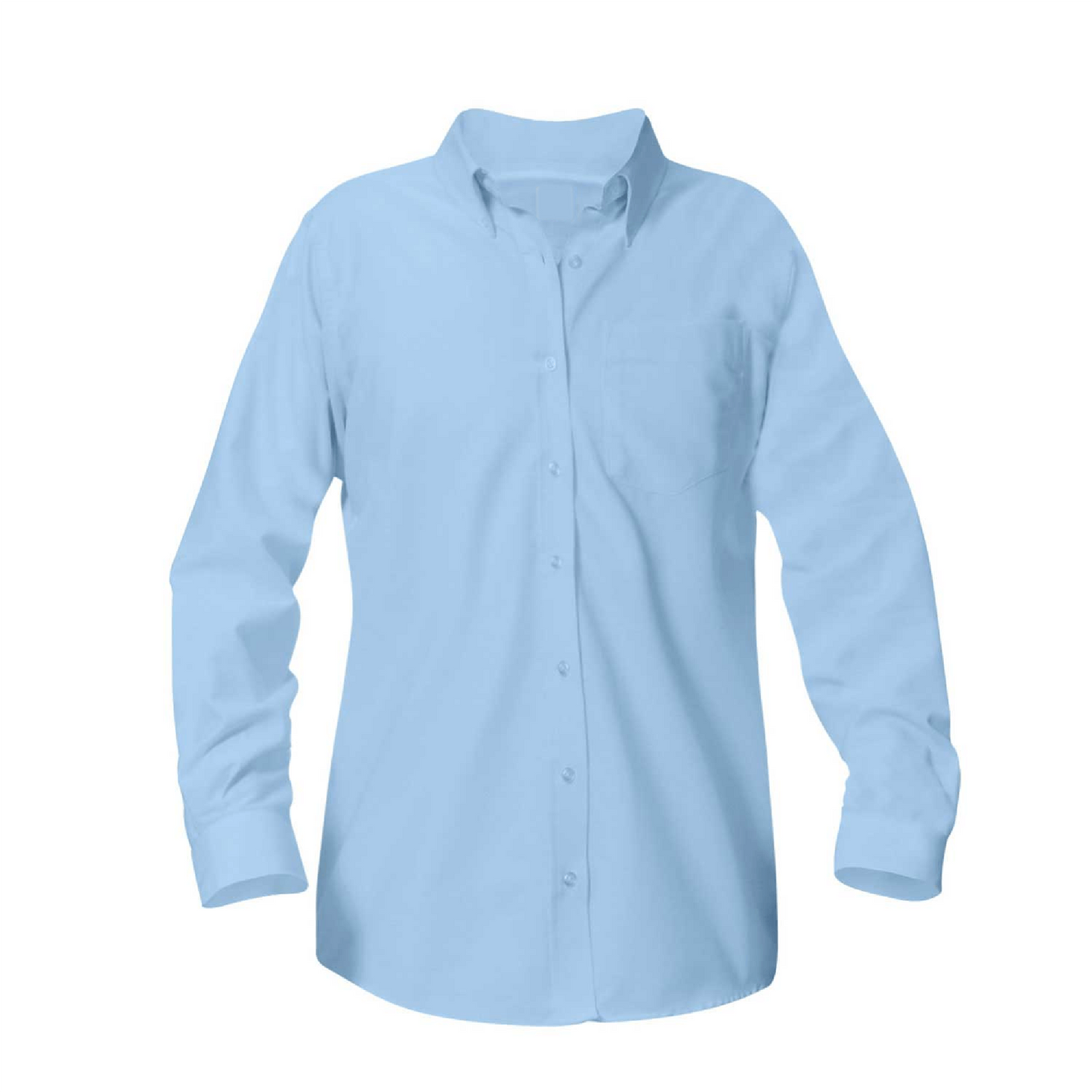 Veritas School Long Sleeve Oxford Shirt - Unisex - Blue