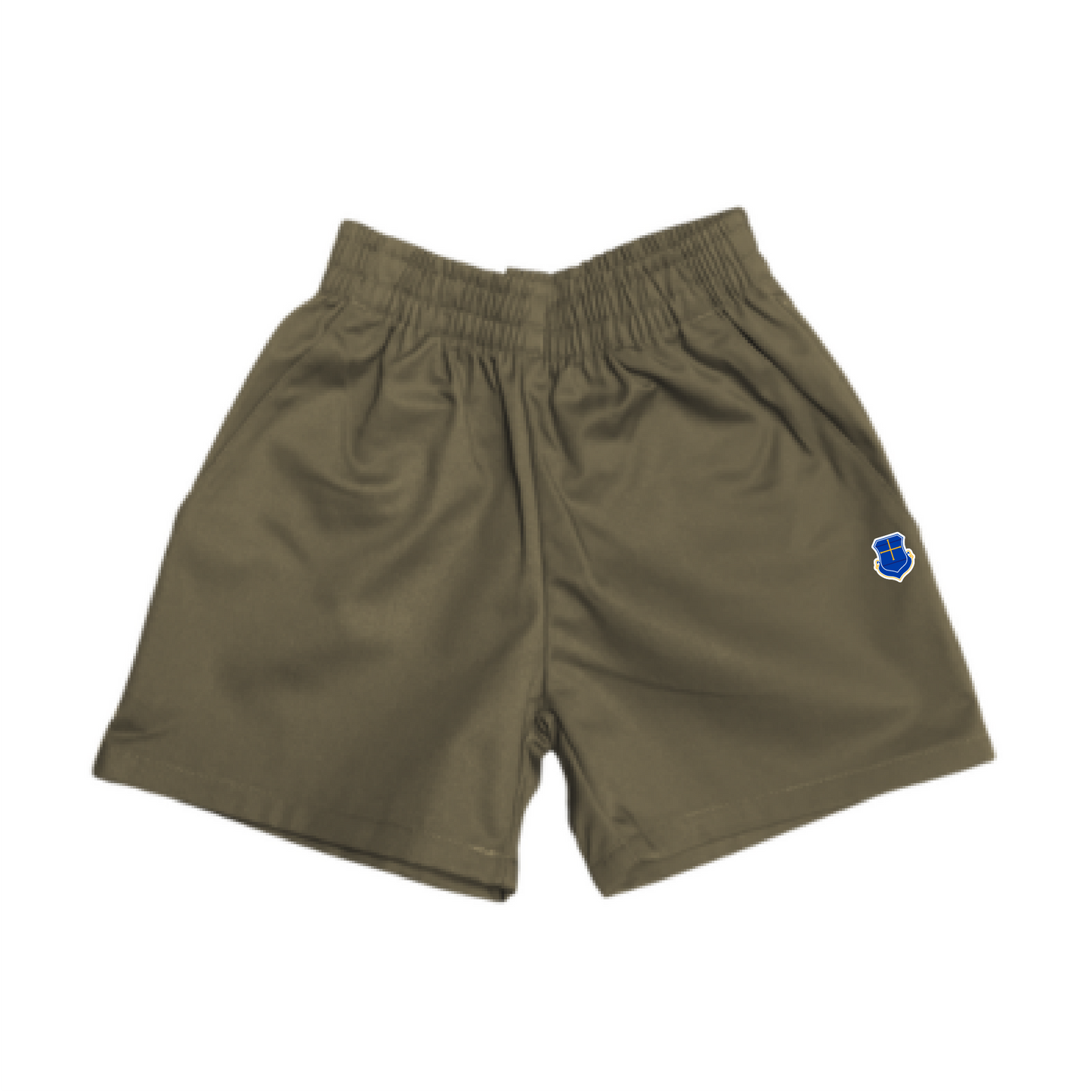 Pull On Shorts - Khaki with Ascension Lutheran logo