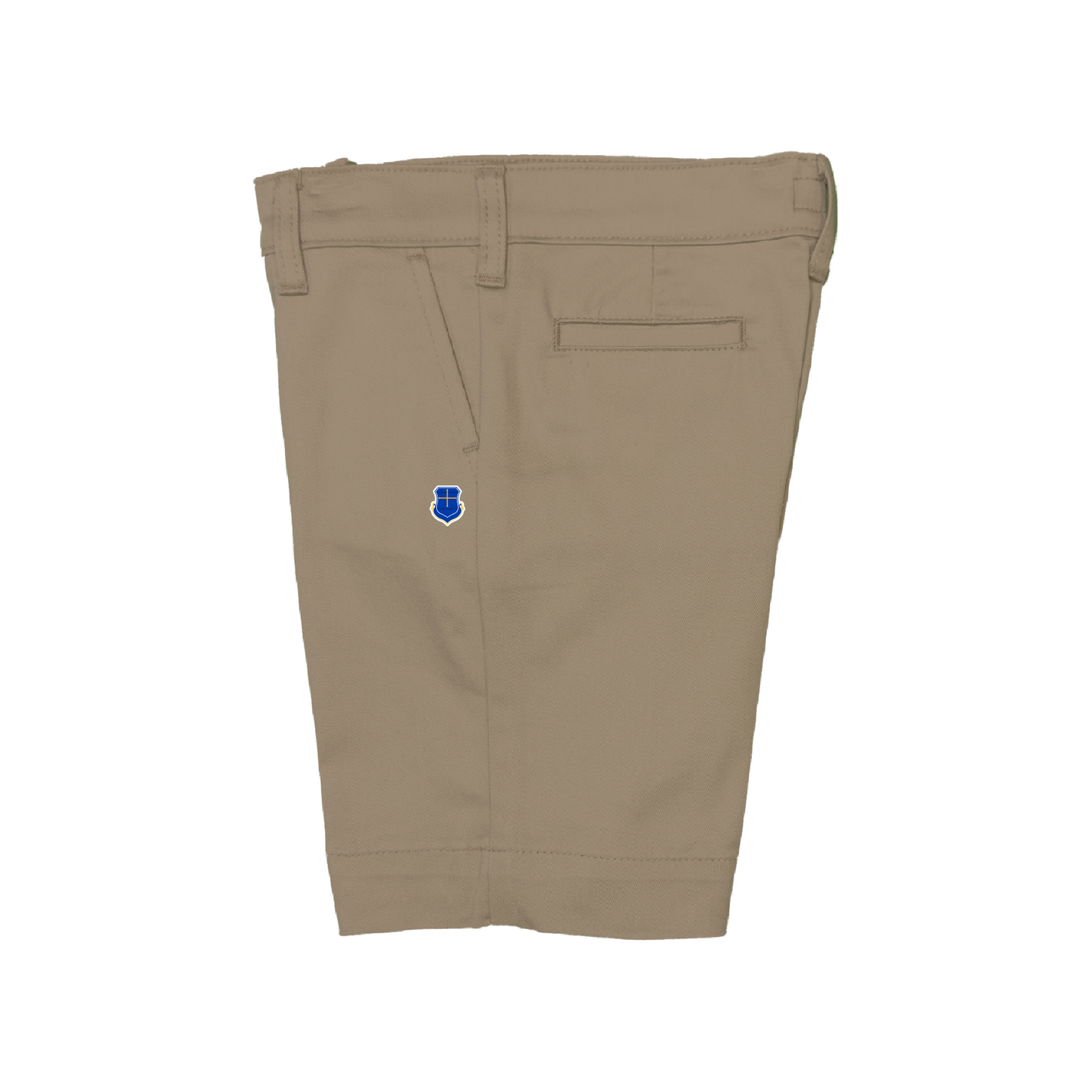 Little Girls Bermuda Shorts - Khaki with Ascension Lutheran logo