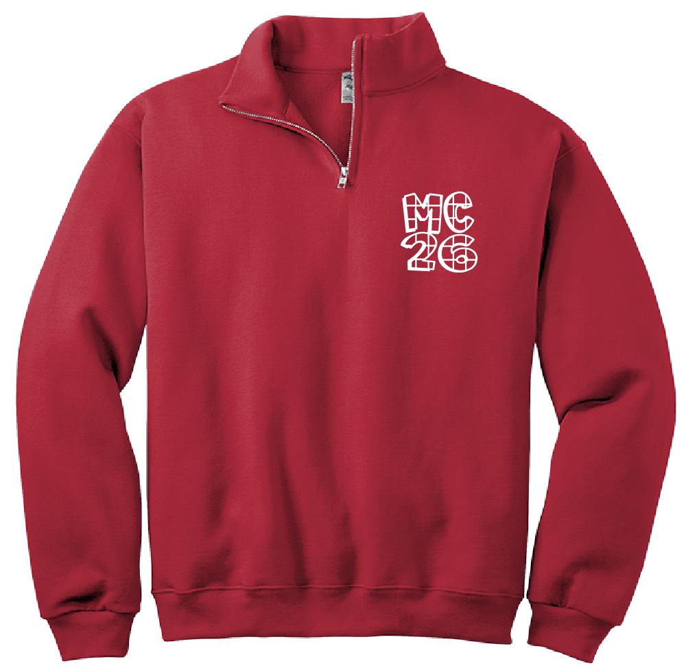 McDonogh 26 1/4 Zip Sweatshirt - Red