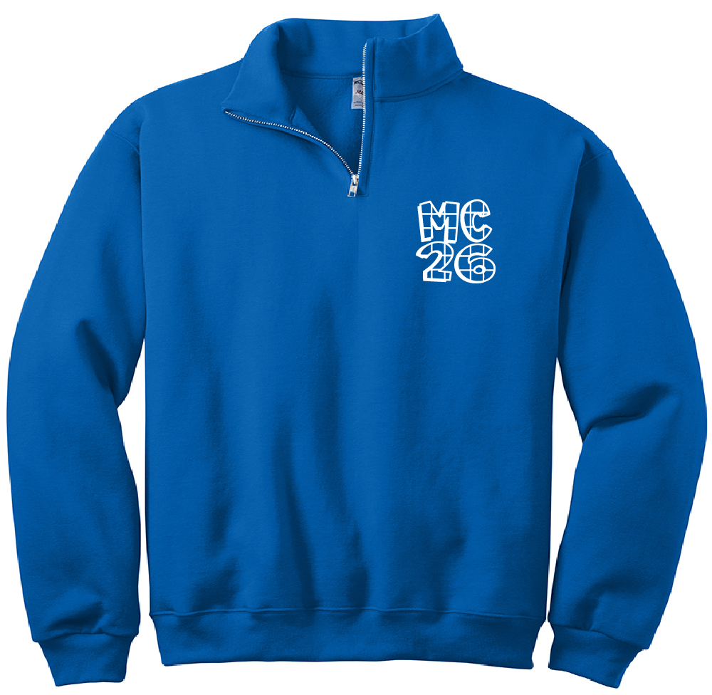 McDonogh 26 1/4 Zip Sweatshirt - Royal Blue