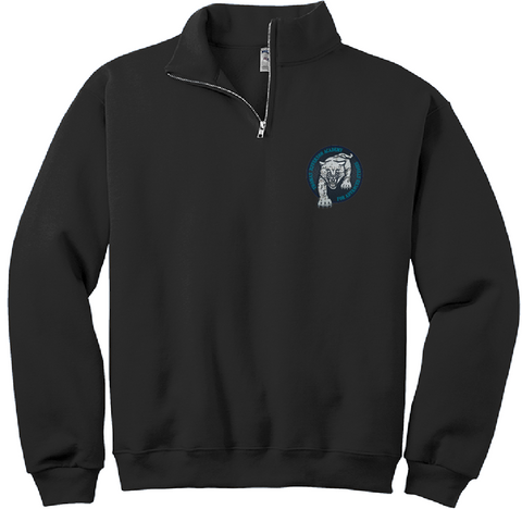Thomas Jefferson 1/4 Zip Sweatshirt - Black - All Grades
