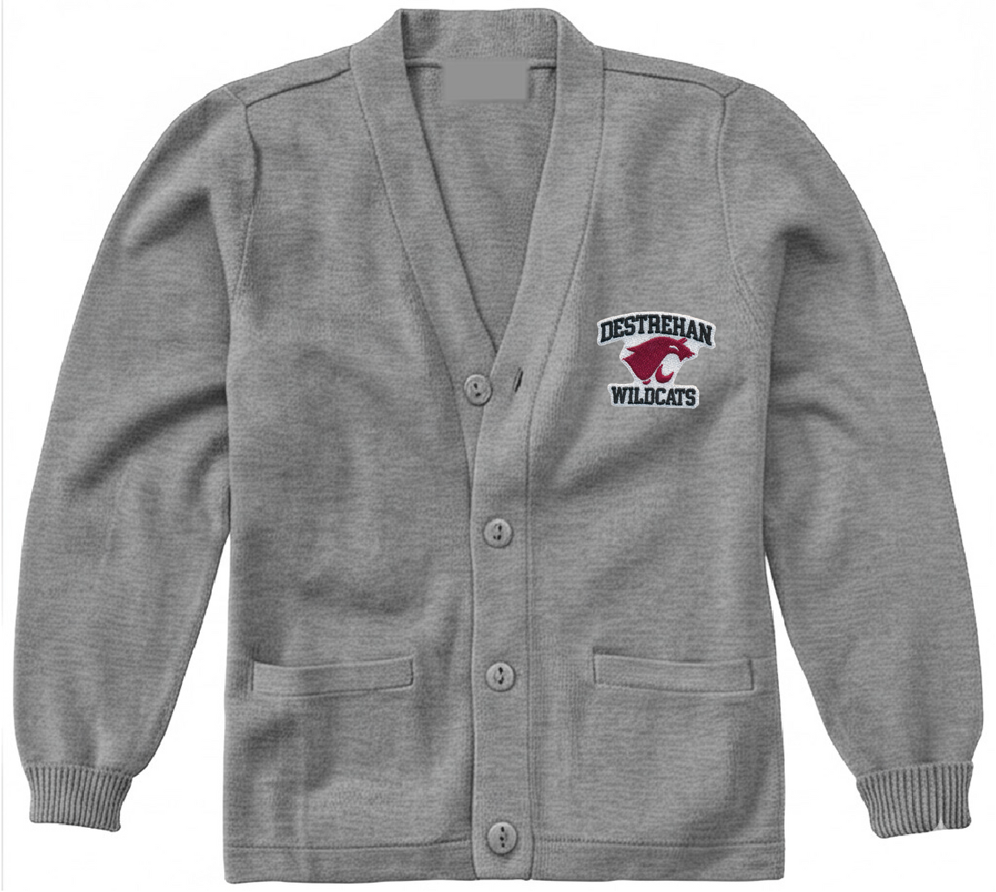 Destrehan High School Cardigan - All Grades - Grey