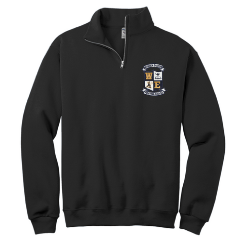 Warren Easton 1/4 Zip Sweatshirt - Black - Crest - All Grades