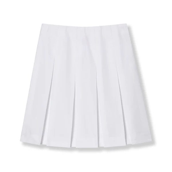 Box Pleat Skirt - White
