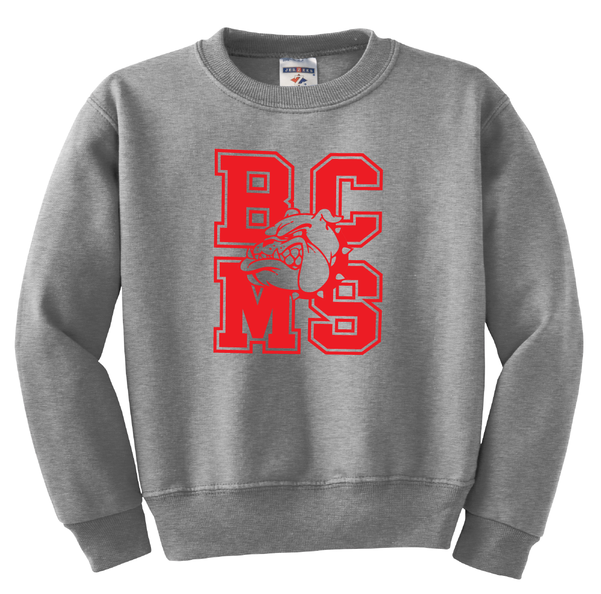 Belle Chasse Middle BCMS Crew Sweatshirt - Grey