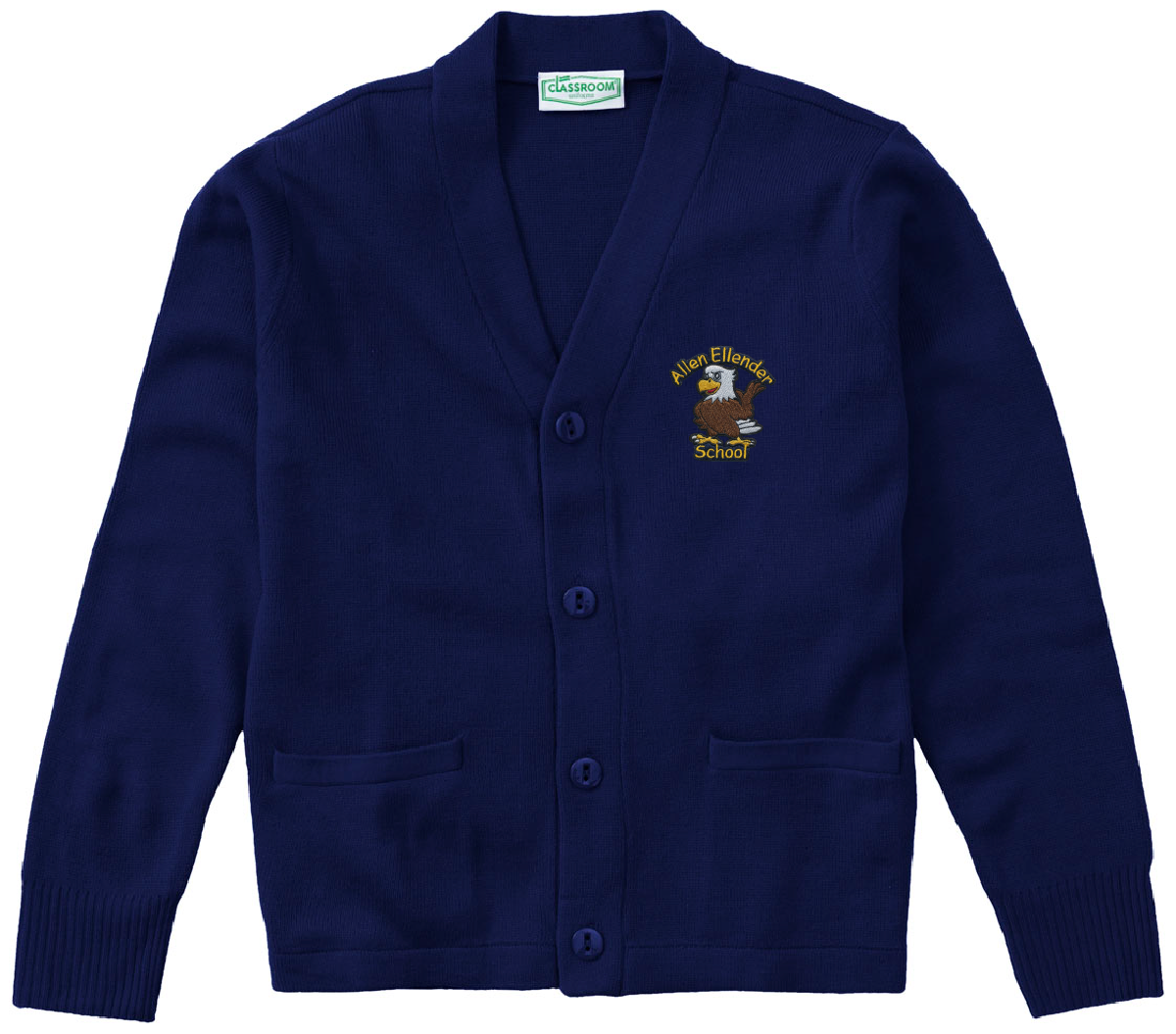 Allen Ellender Cardigan - Navy - All Grades