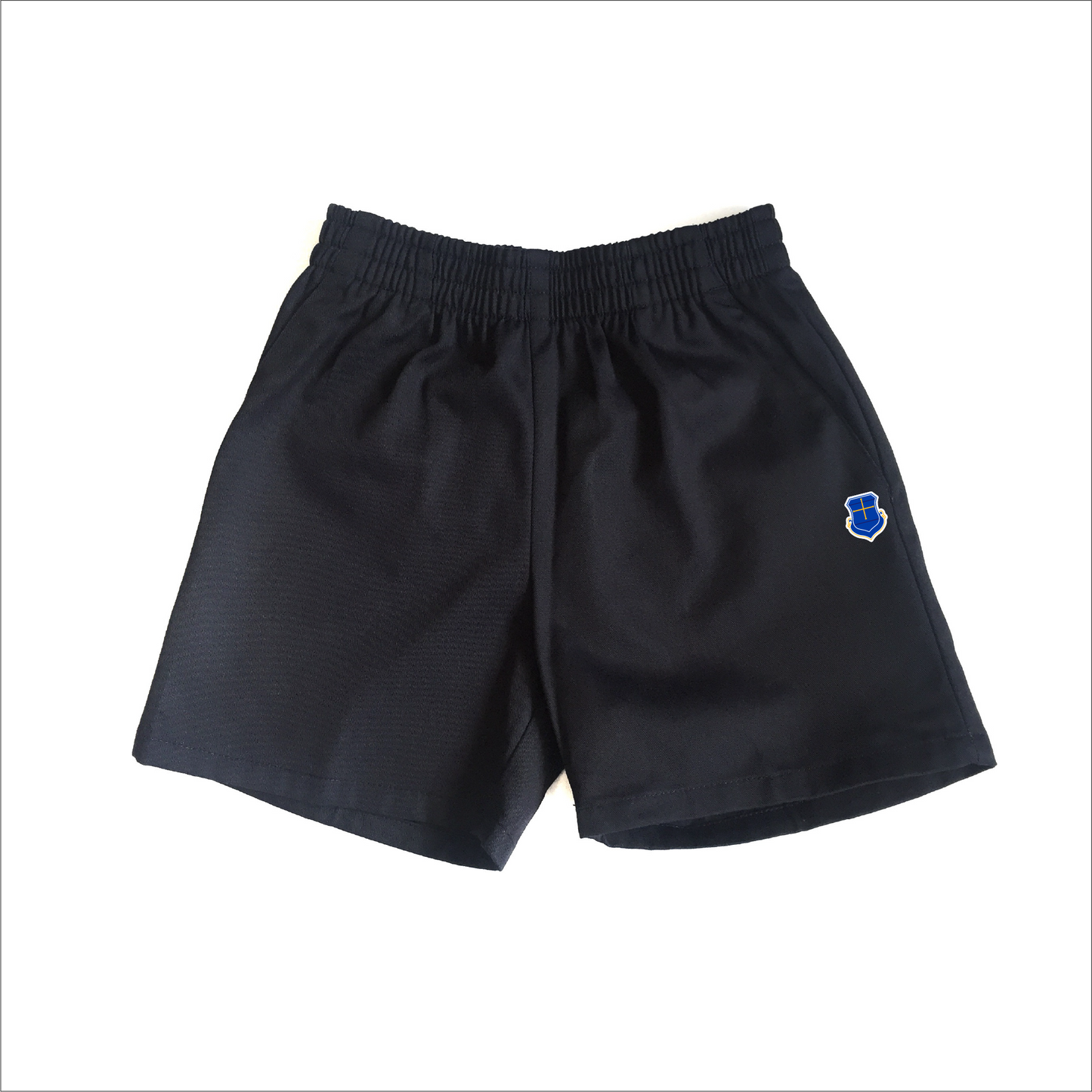 Pull On Shorts - Navy with Ascension Lutheran logo