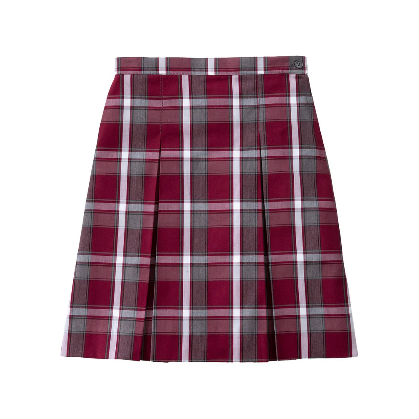Gretna Plaid Stitch Down Kick Pleat Skirt