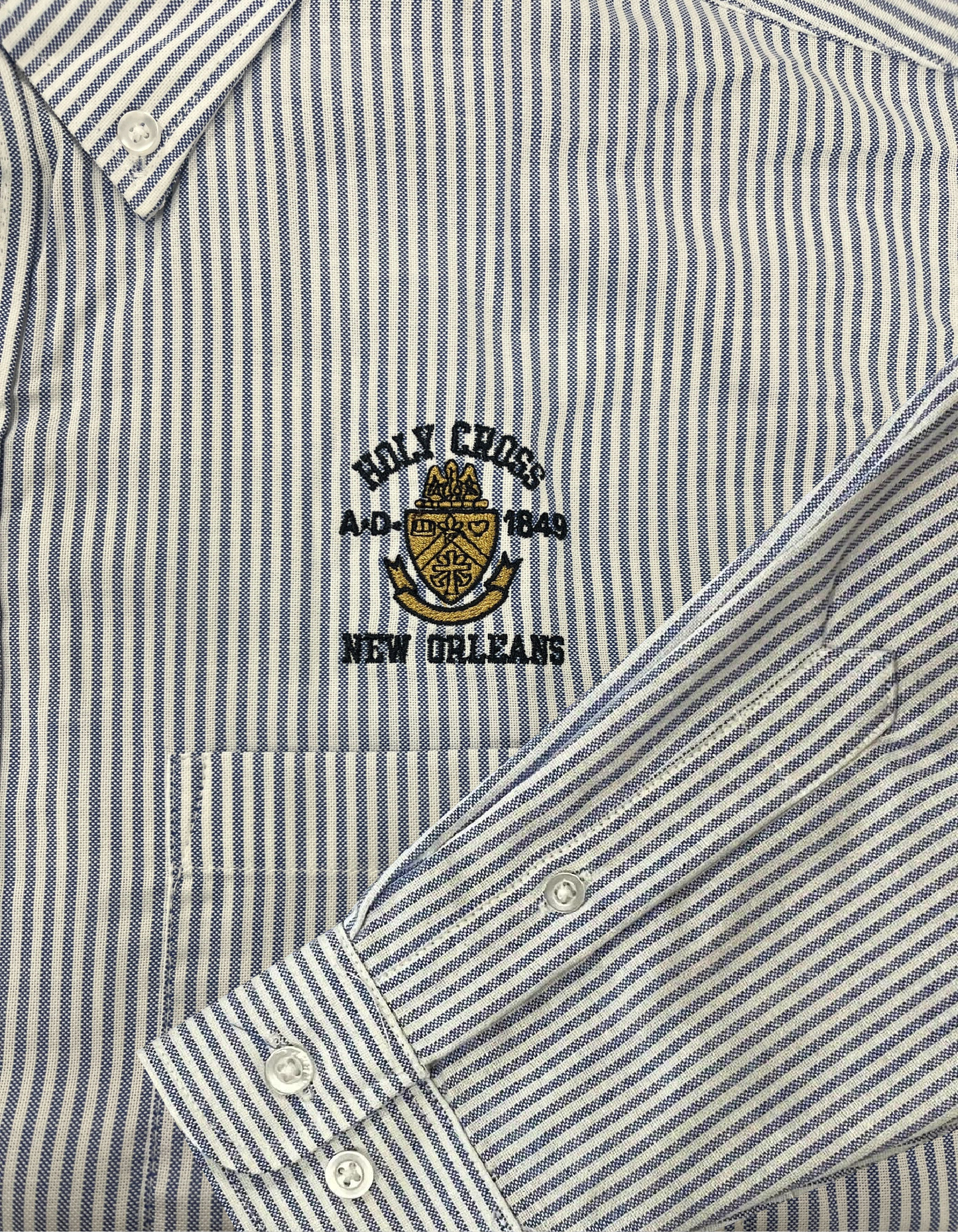Holy Cross Oxford Shirt - Long Sleeve - with Name Embroidery