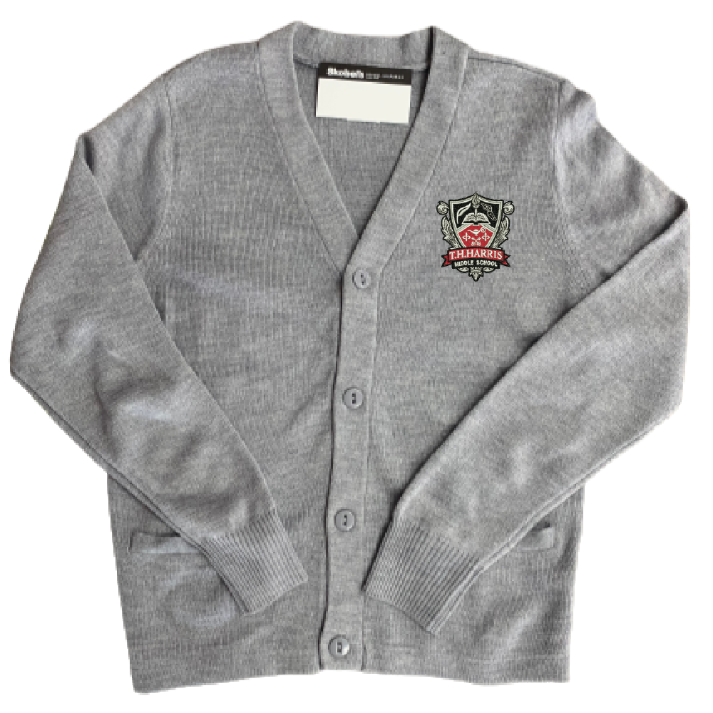 TH Harris Cardigan Grey - Main Image