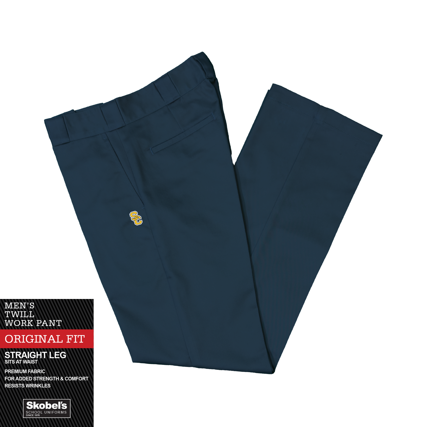 Mens Classic Fit Pants - Navy with Santa Clara High logo