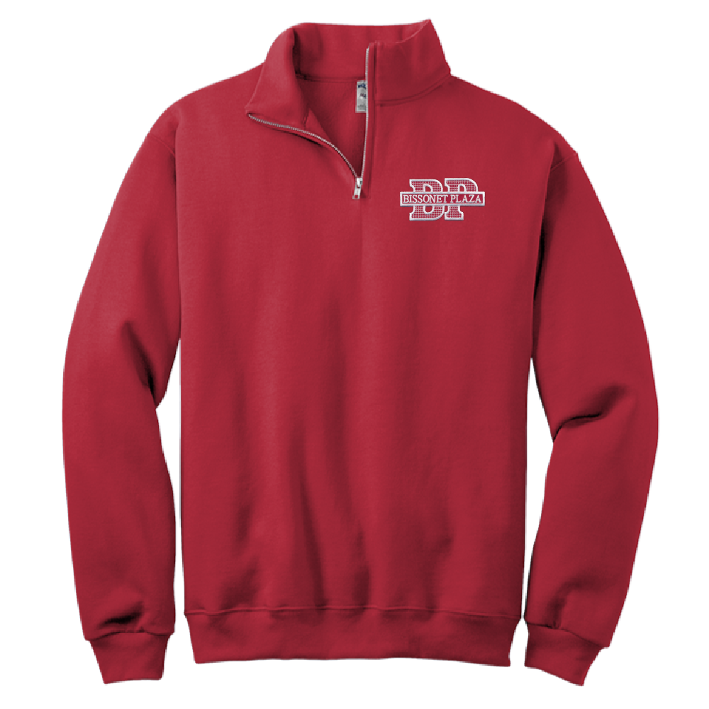 Bissonet Plaza Elementary 1/4 Zip Sweatshirt - Red