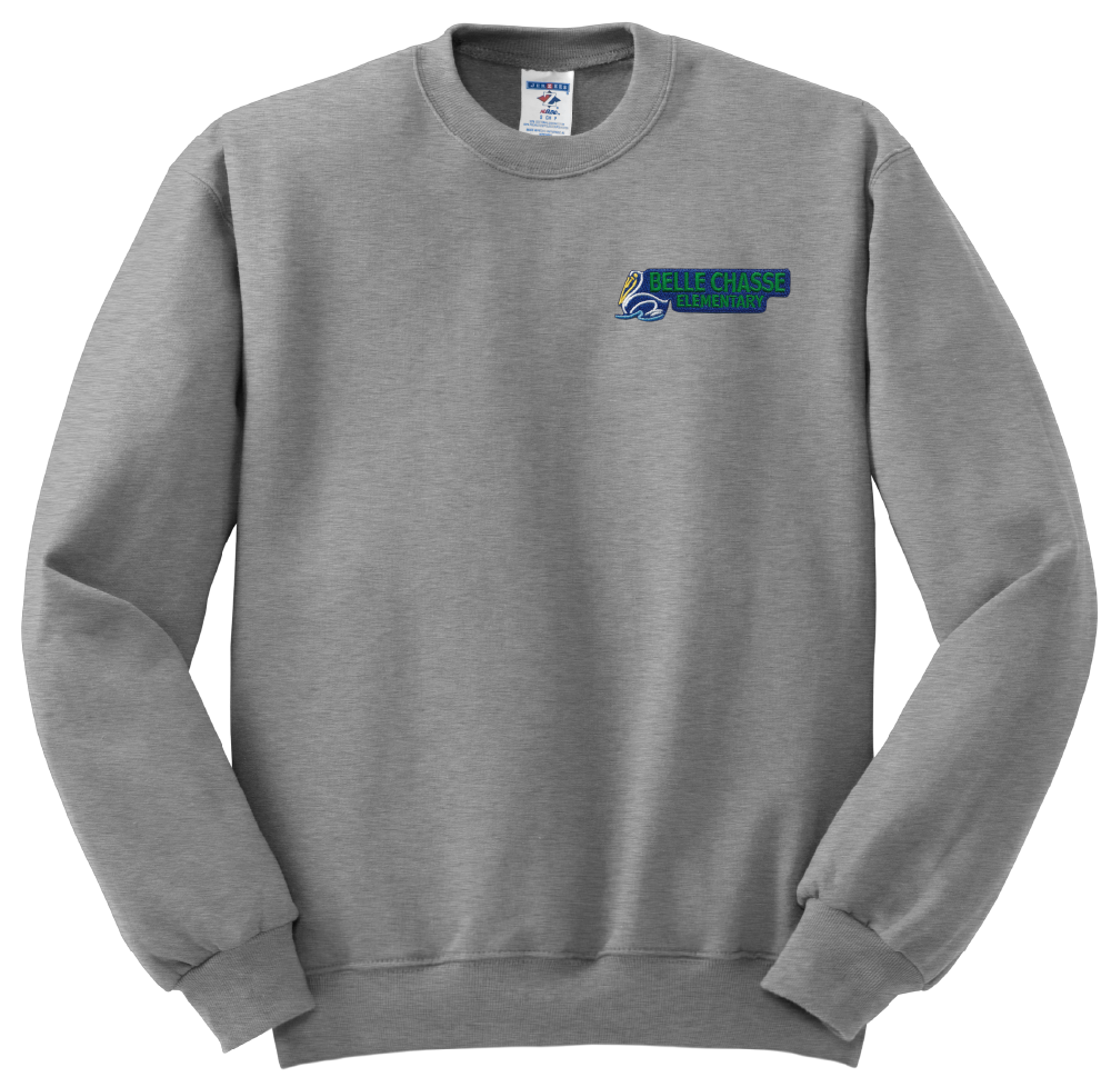 Belle Chasse Elementary Crew Sweatshirt - Grey