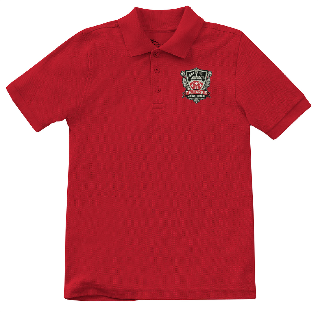 TH Harris Middle School Red Polo