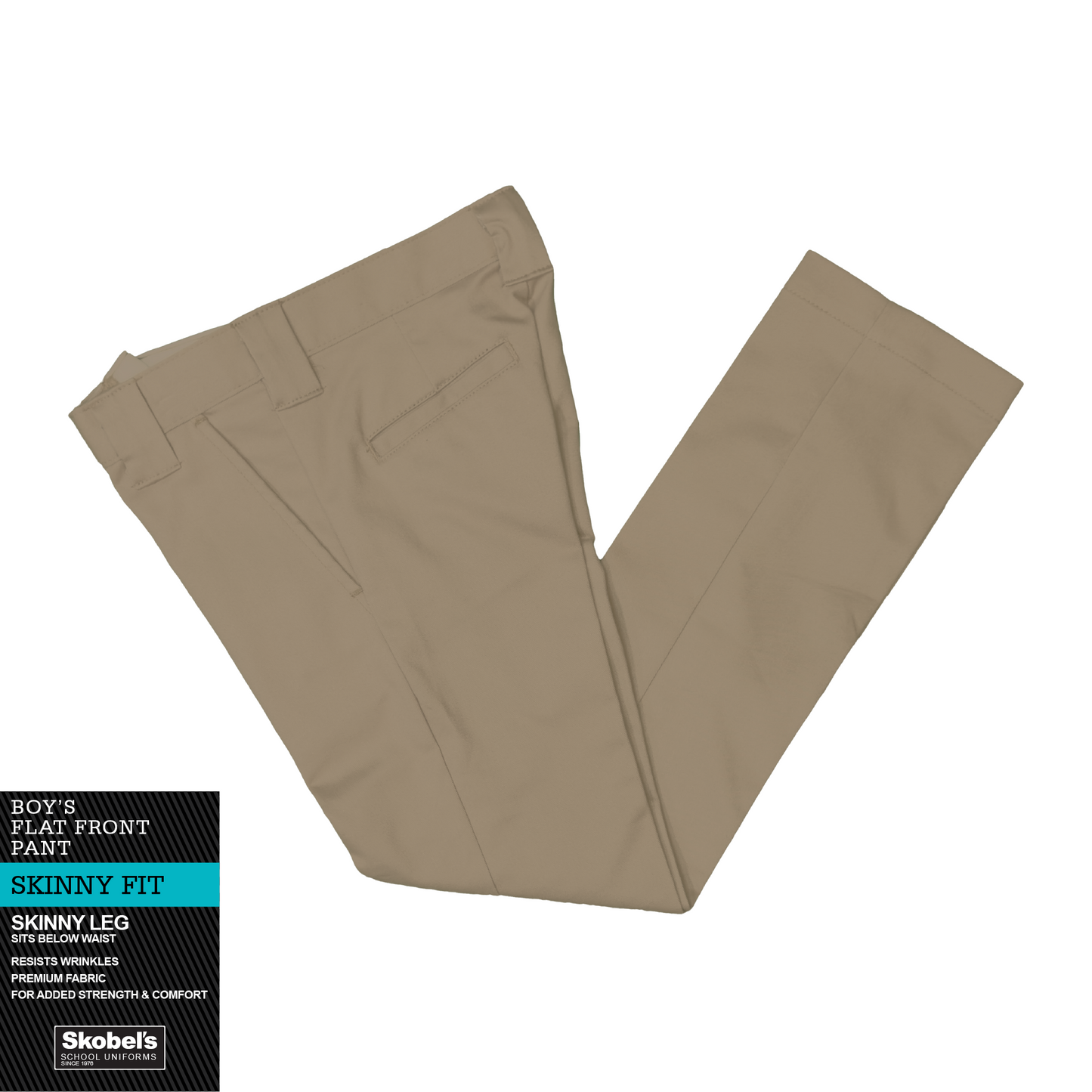 Boys Skinny Straight Pants - Khaki