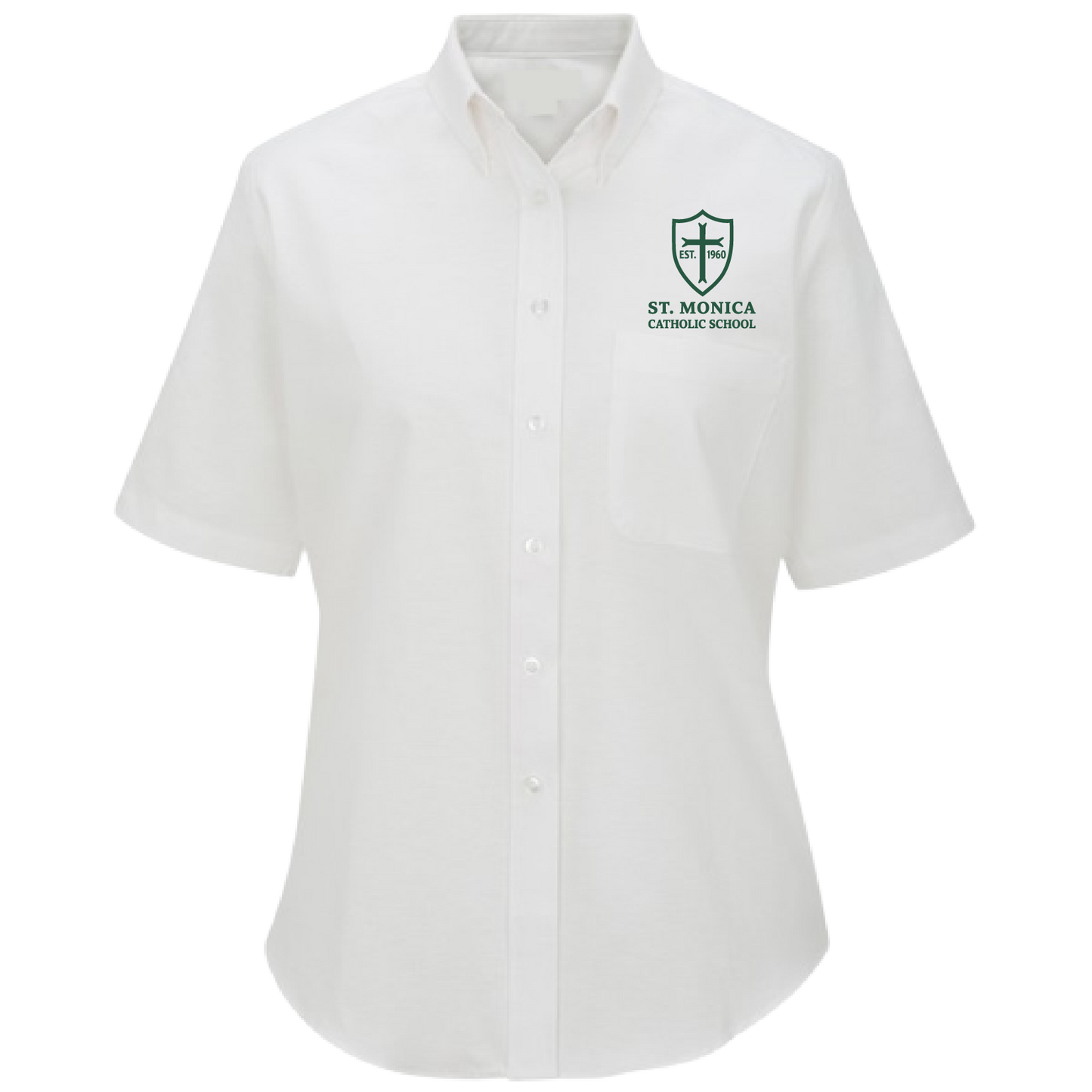 St. Monica Catholic School Girls Oxford - White