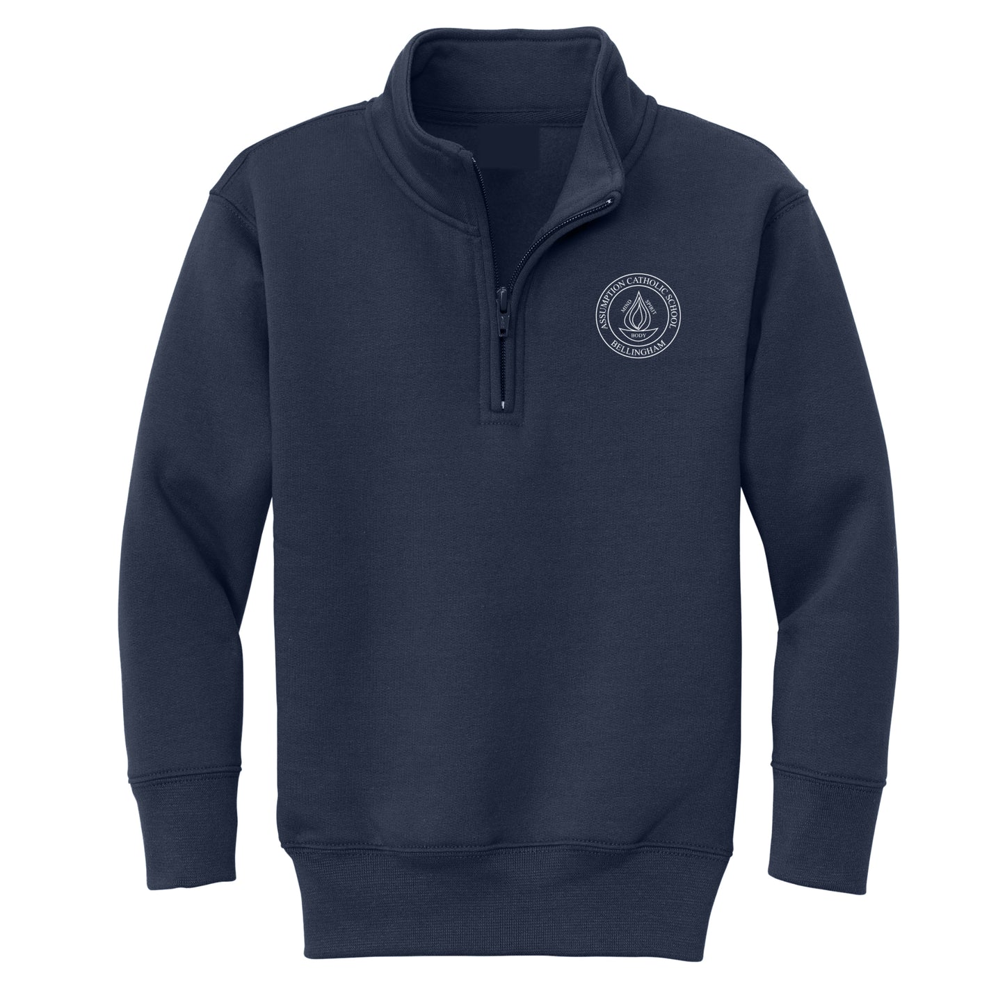 Assumption Catholic School 1/4 Zip Sweatshirt - Navy
