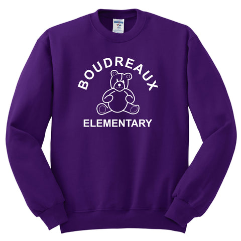 Boudreaux Full Chest Crew Sweatshirt - Purple - PreK-K