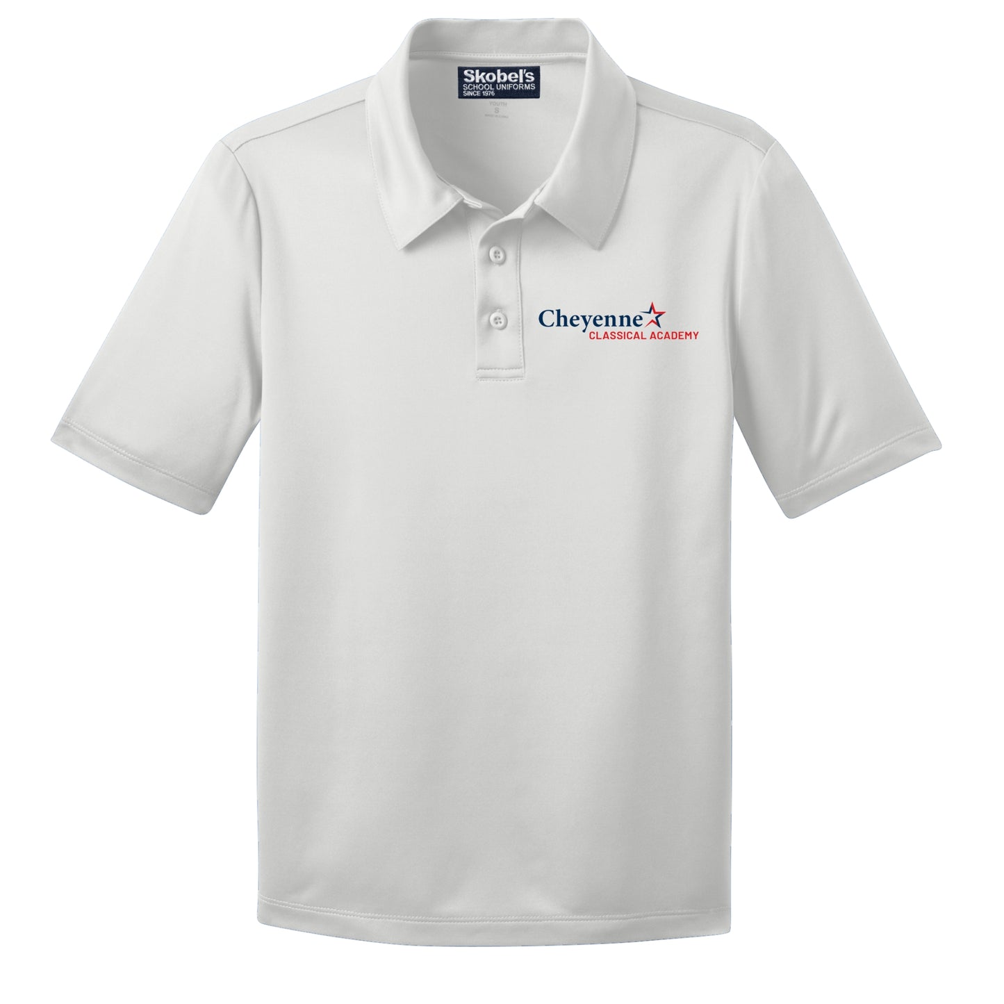 Cheyenne Classical Academy Dry-Fit Polo - White