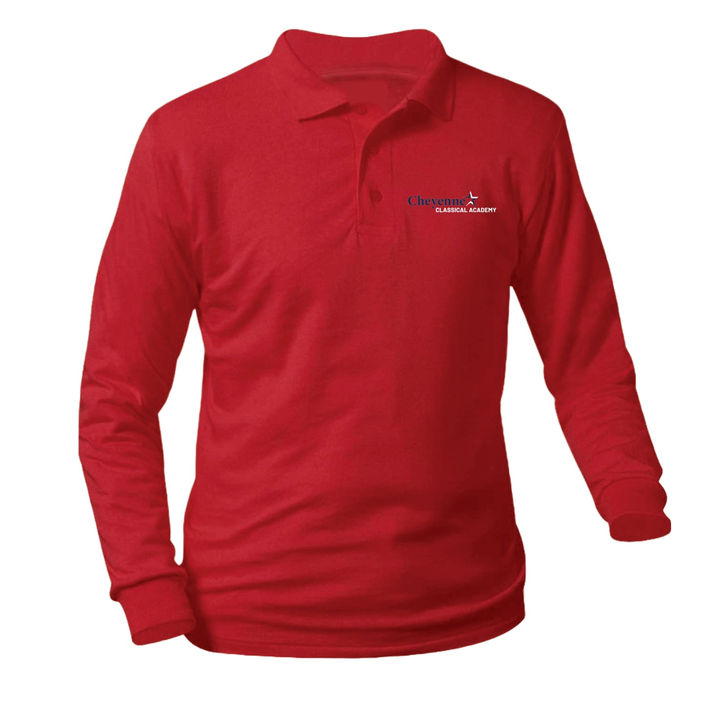 Cheyenne Classical Academy Longsleeve Pique Polo - Red
