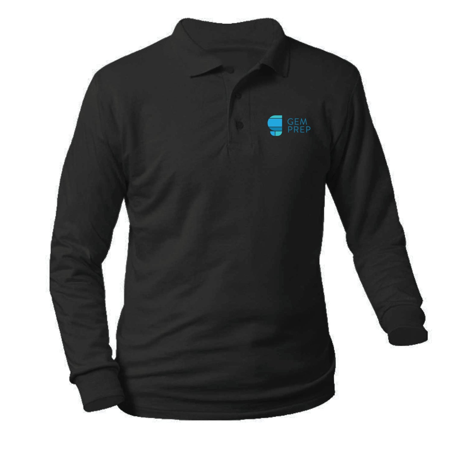 Gem Prep Longsleeve Pique Polo - Black