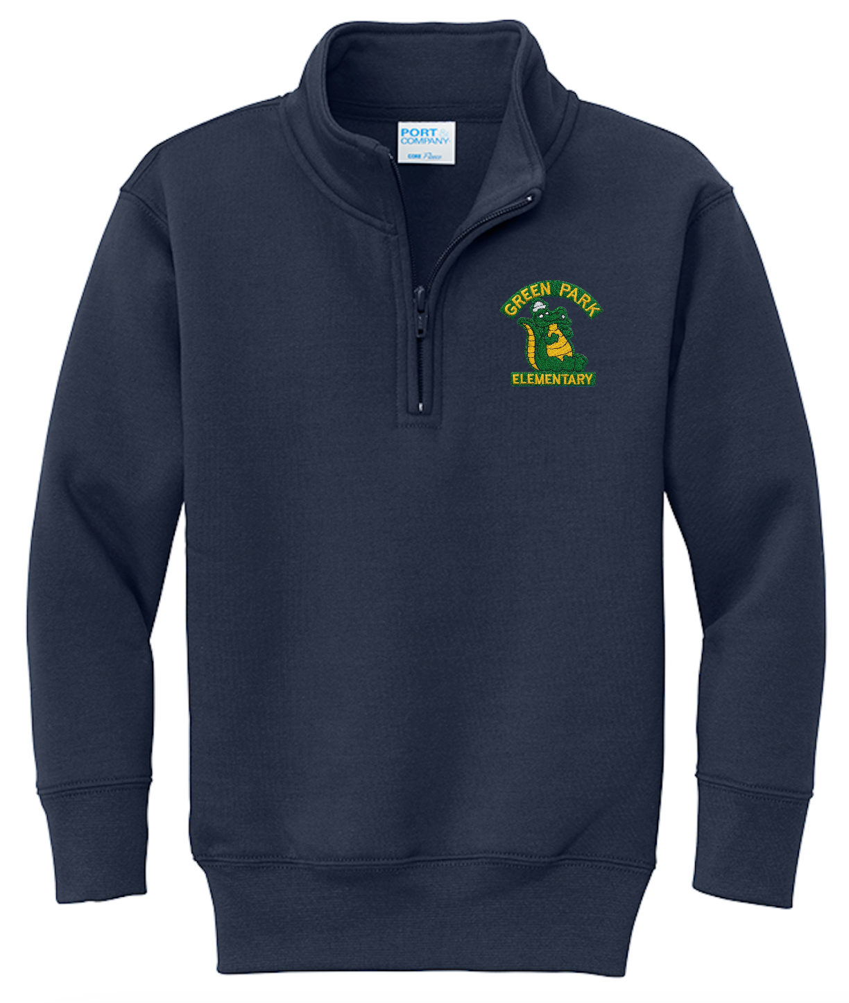 Green Park Elementary 1/4 Zip Sweatshirt - Navy - All Grades