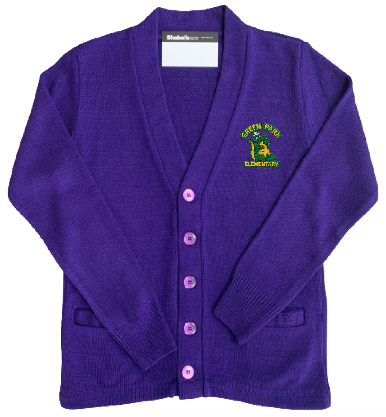 Green Park Elementary Cardigan - Purple - PreK-K
