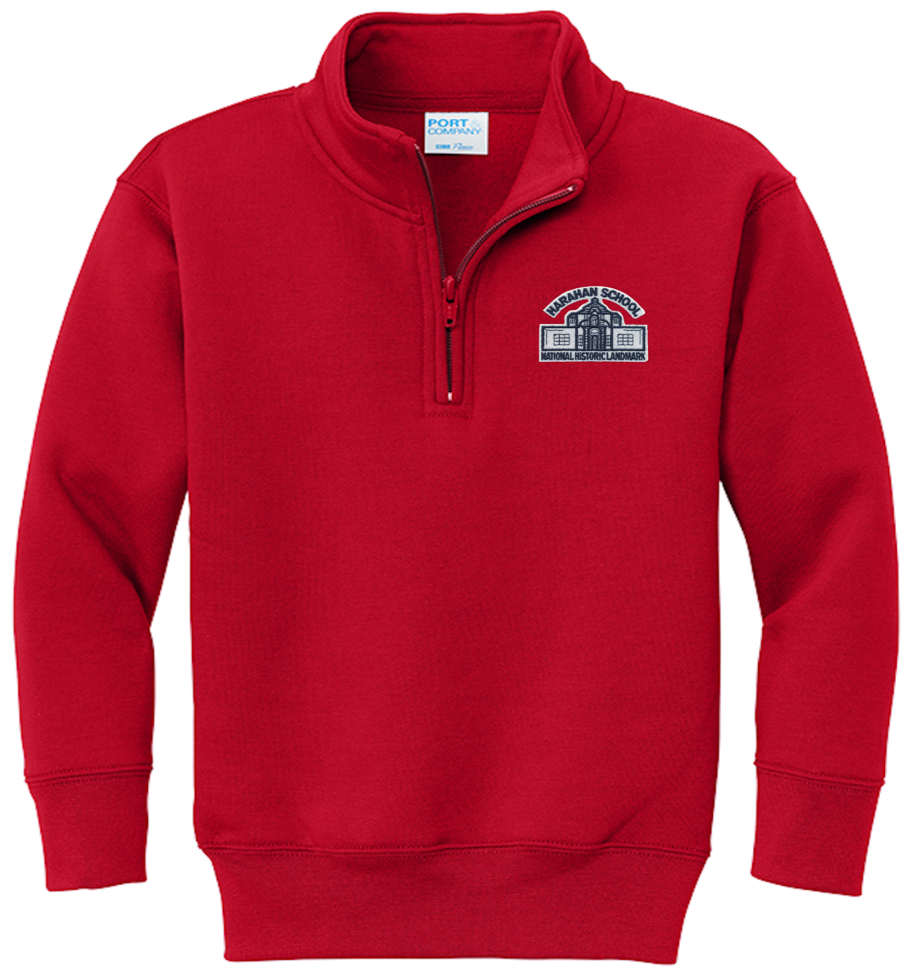 Harahan Elementary 1/4 Zip Sweatshirt - Red