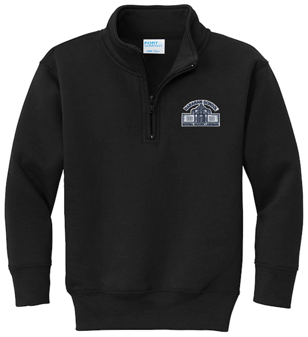 Harahan Elementary 1/4 Zip Sweatshirt - Black