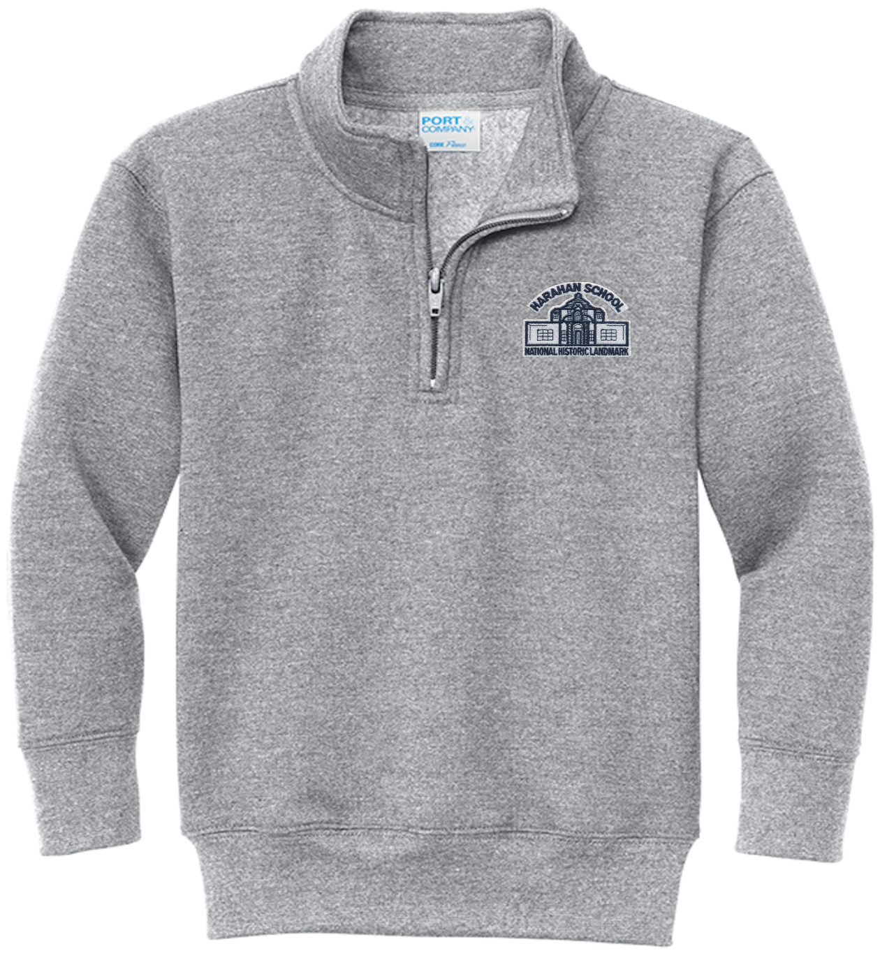 Harahan Elementary 1/4 Zip Sweatshirt - Grey