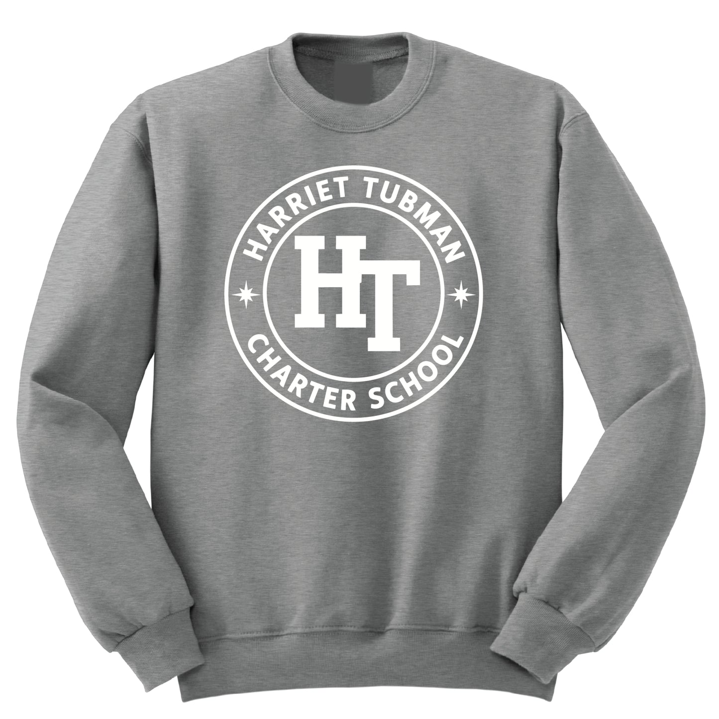 Harriet Tubman Charter School Crew Sweatshirt - Grey