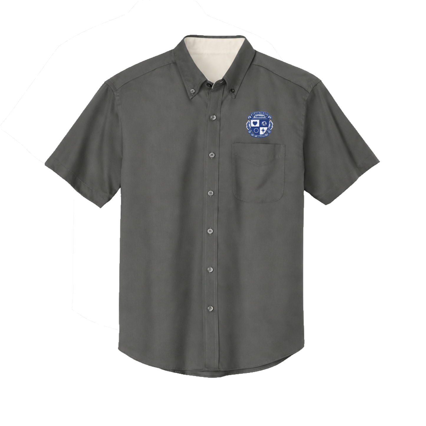 Harriet Tubman Charter School Mens Oxford Shirt - Grey (Coming Soon)