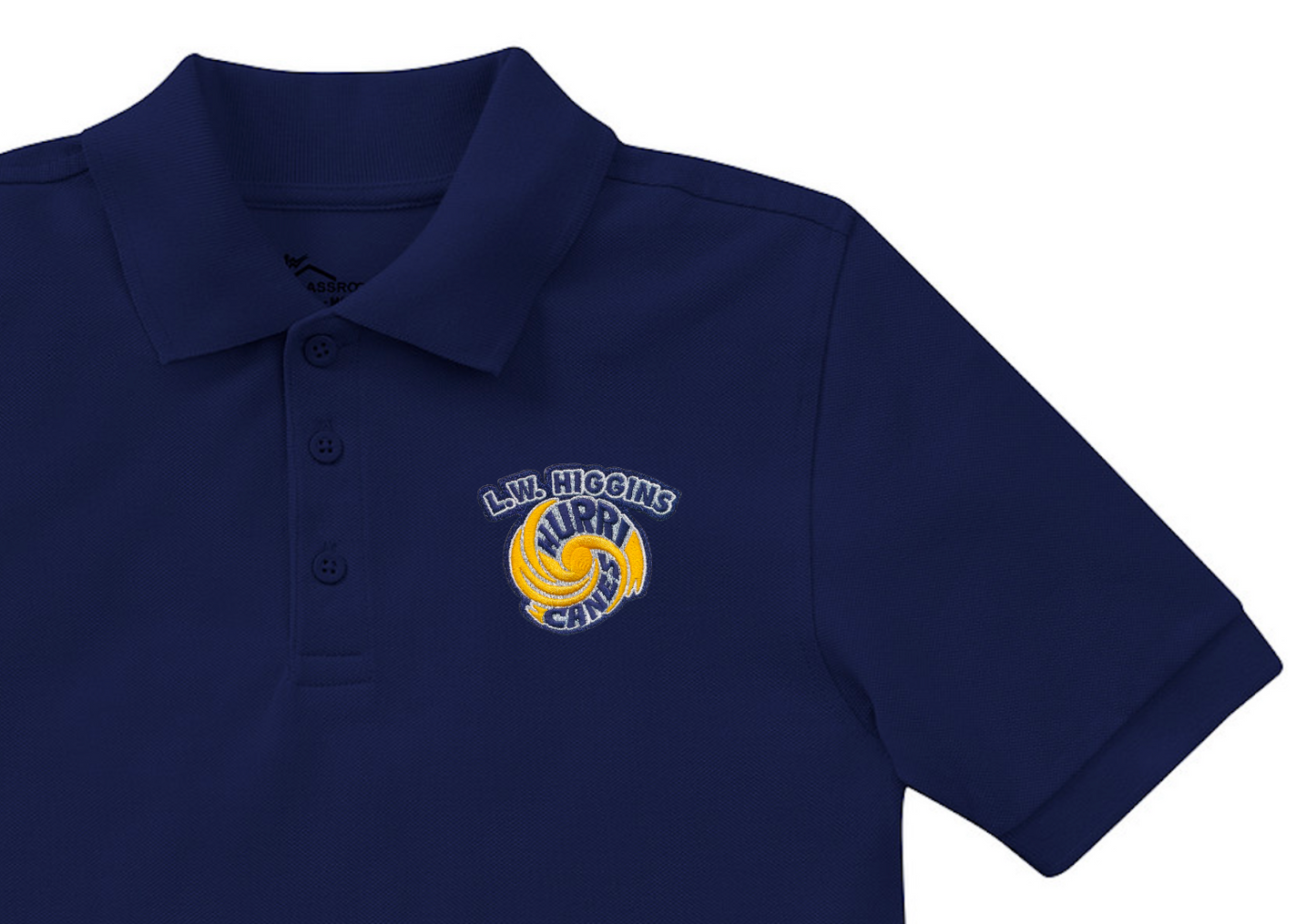 L.W. Higgins Navy Polo