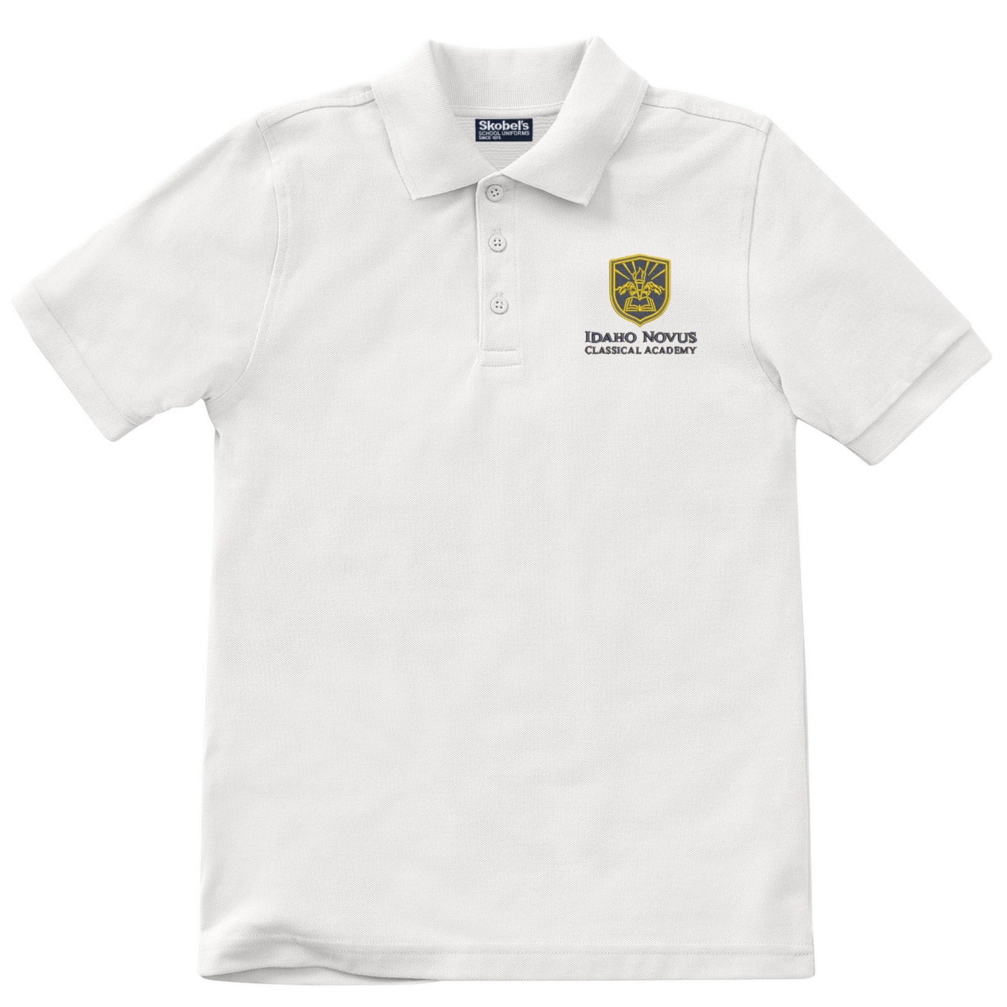 Idaho Novus Classical Academy Pique Polo - White