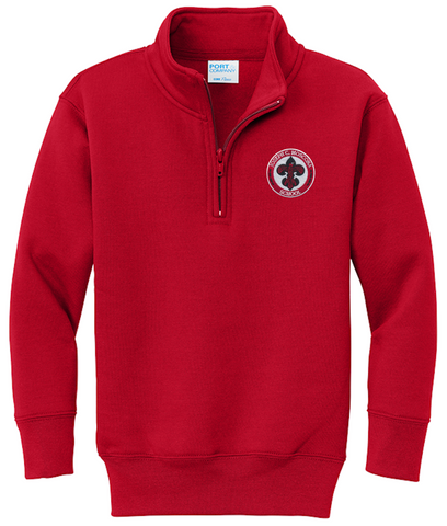 Joseph C. Moscona 1/4 Zip Sweatshirt - Red - 1st-5th Grades
