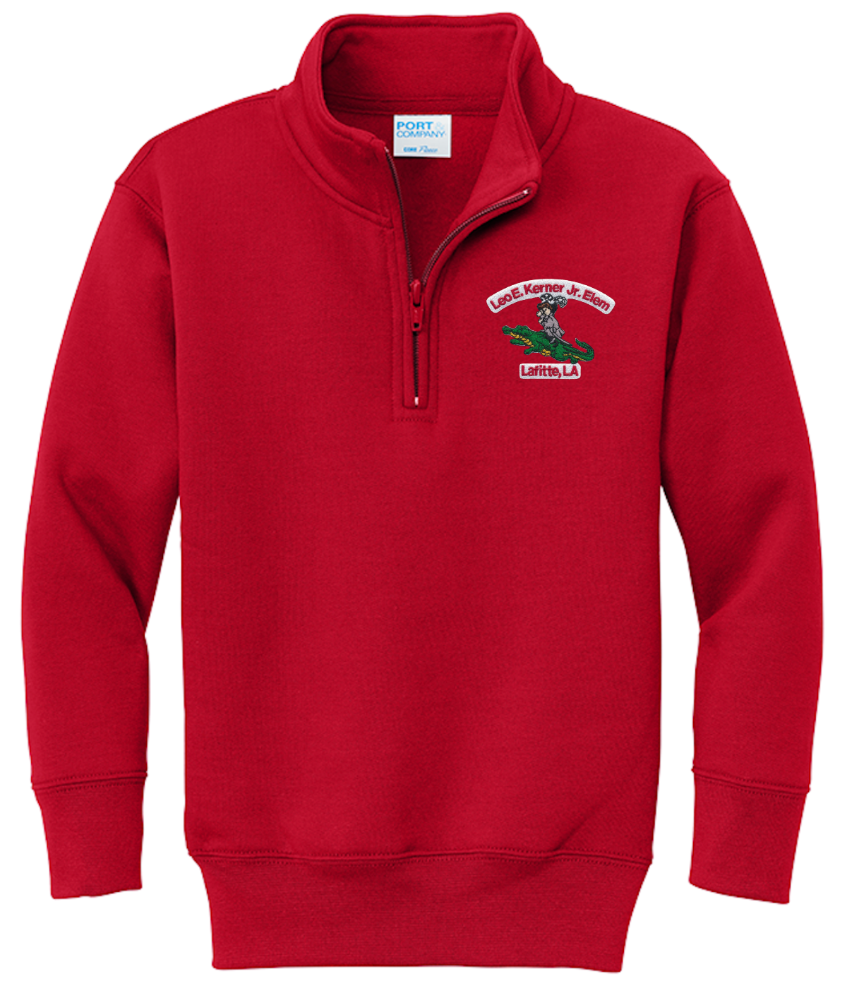 Leo Kerner 1/4 Zip Sweatshirt - Red - All Grades