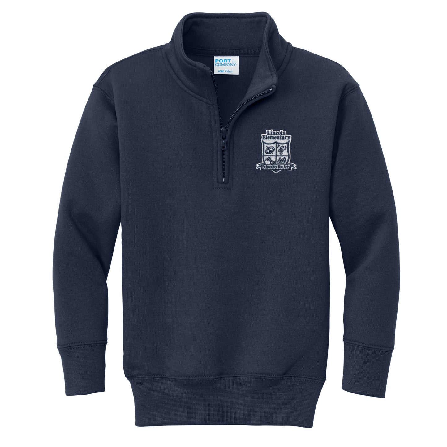 Lincoln Elementary 1/4 Zip Sweatshirt - Navy