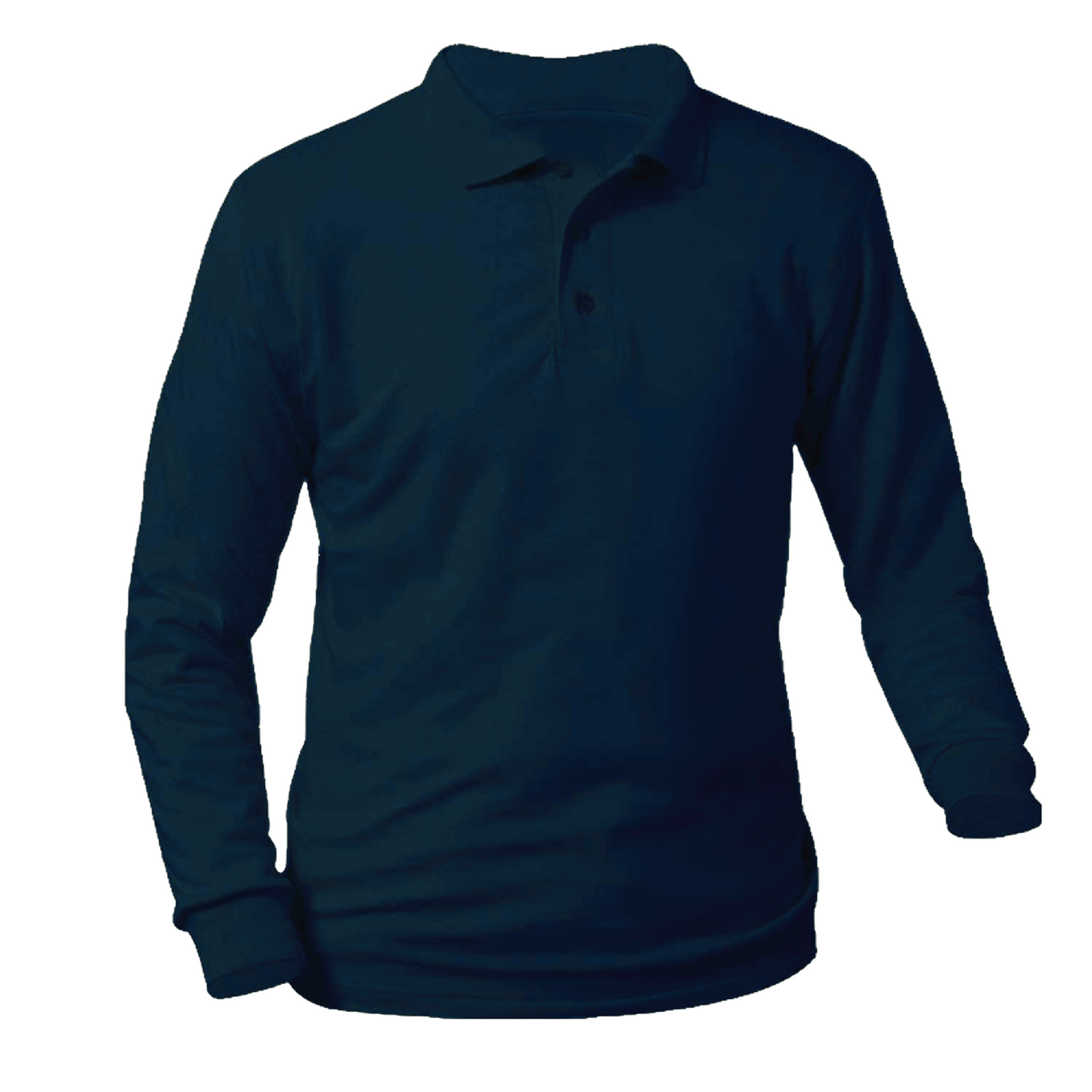 Carden Memorial School Longsleeve Pique Polo with logo - Navy