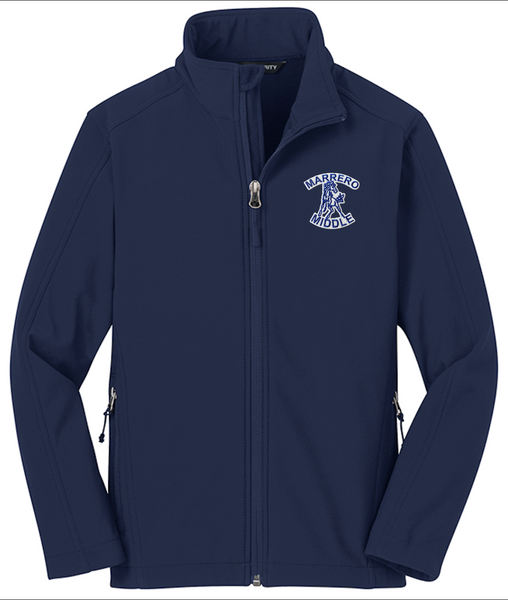 Marrero Middle Softshell Jacket Navy All Grades Skobel's School