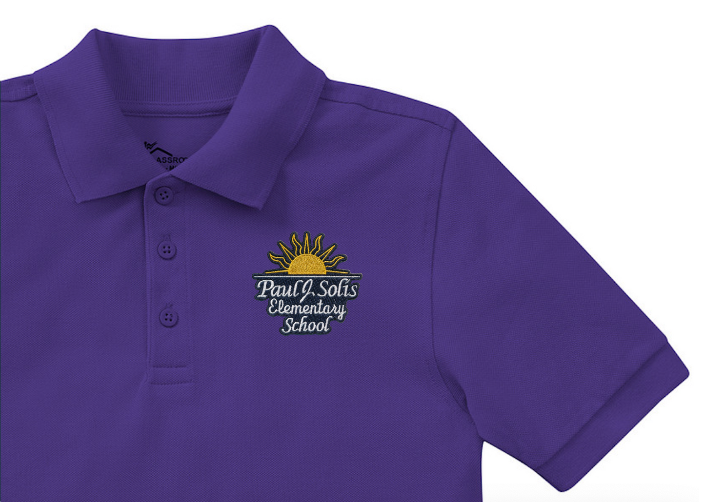 Paul Solis Elementary Purple Polo - PreK-K