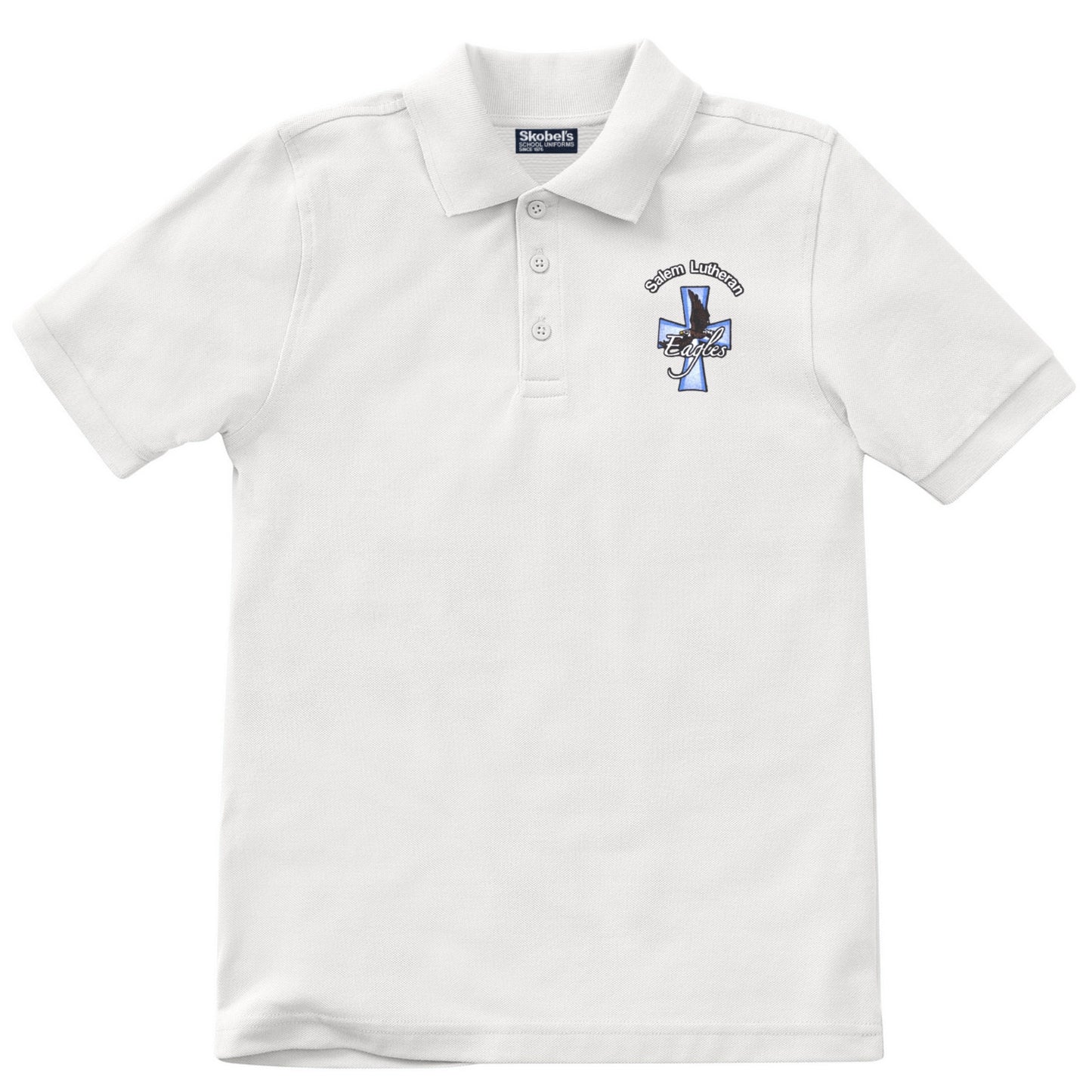 Salem Lutheran School Pique Polo - White