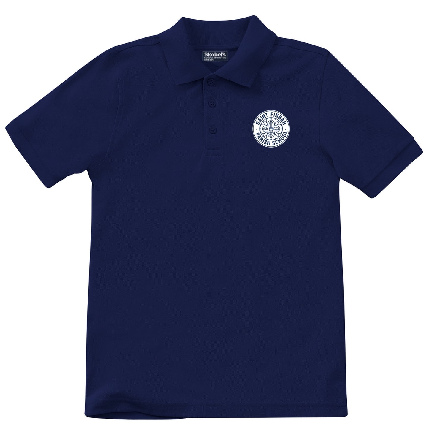 St. Finbar School Pique Polo - Navy