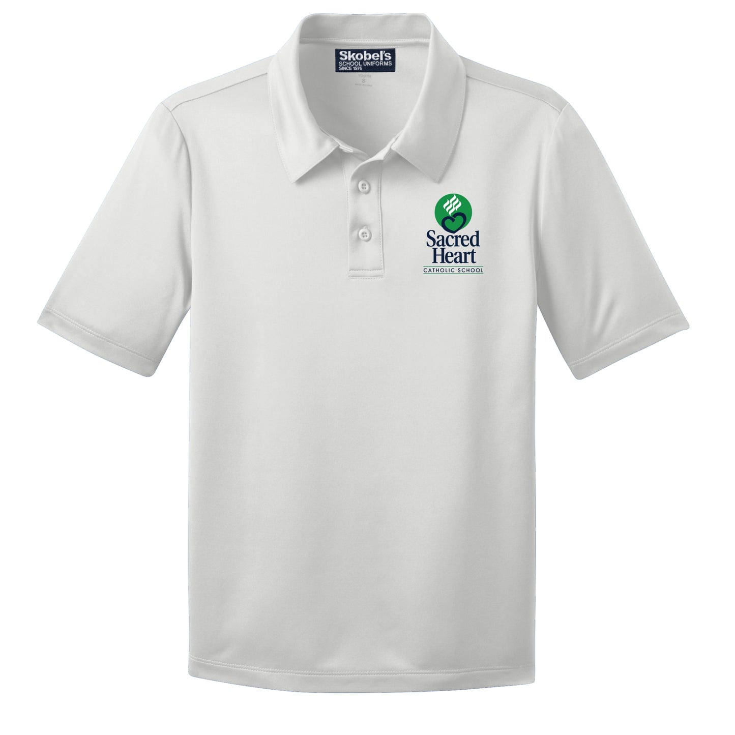 Sacred Heart Catholic School Dry-Fit Polo - White
