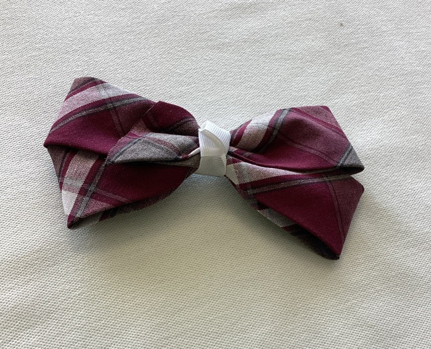 Gretna Plaid Extra Large Bow on Barrette