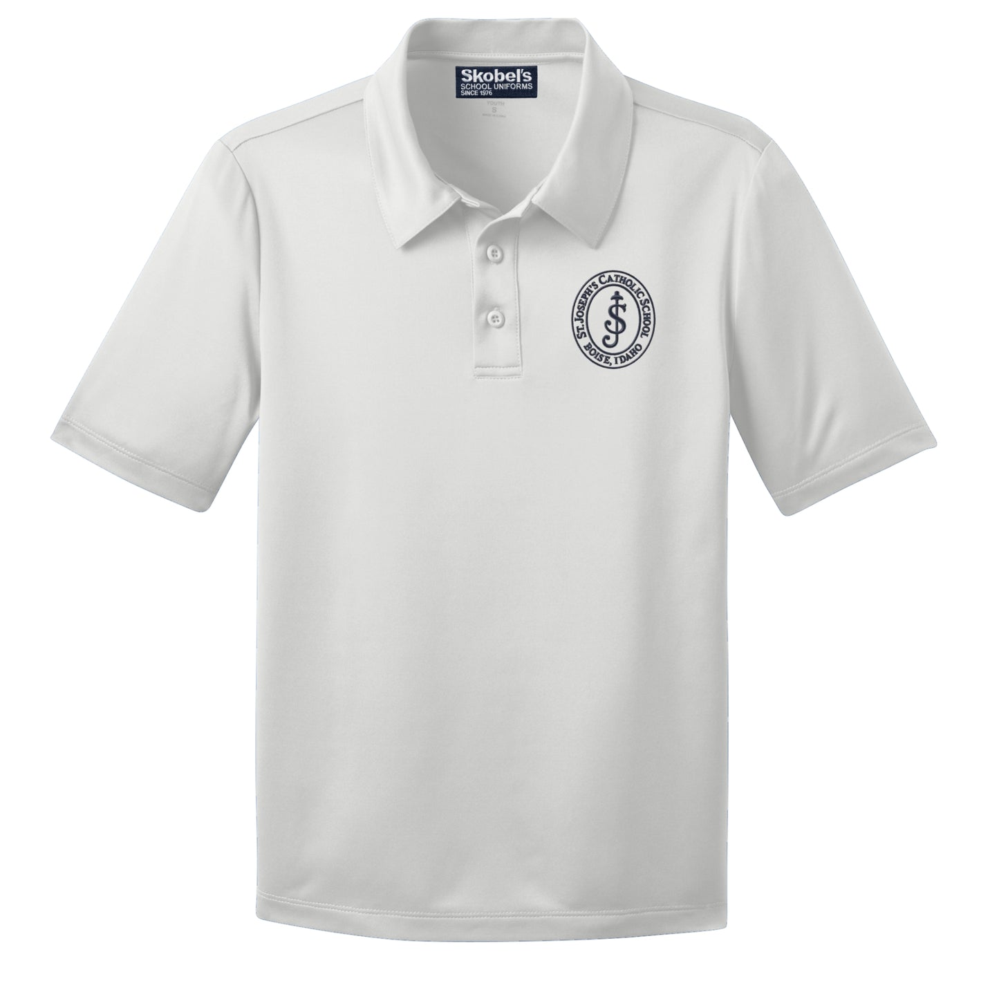 St. Joseph's Catholic School Dryfit Polo - White