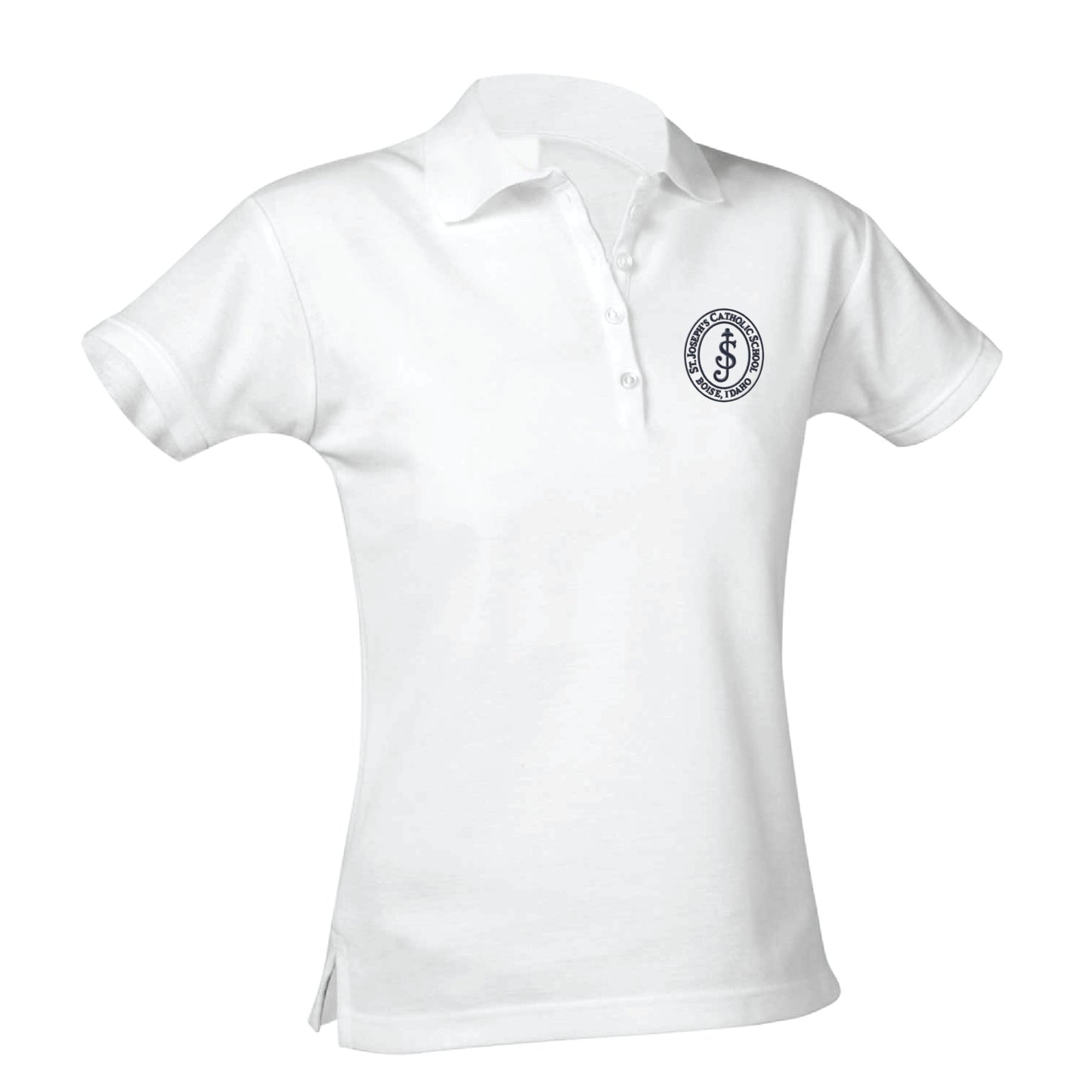 St. Joseph's Catholic School Feminine Fit Pique Polo - White