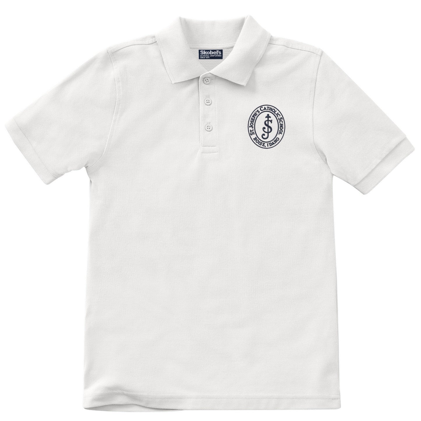 St. Joseph's Catholic School Pique Polo - White