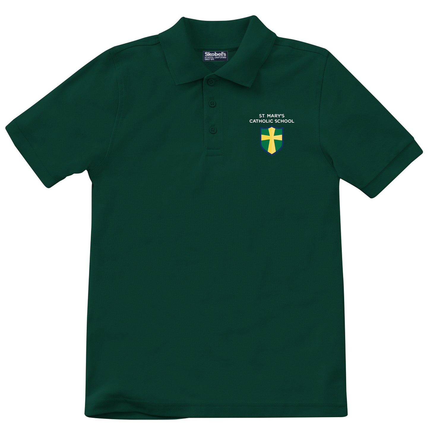 St. Mary's Catholic School Pique Polo - Dark Green